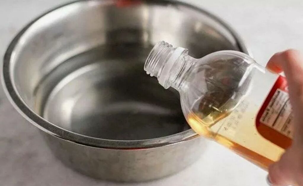 solução de vinagre contra fungos